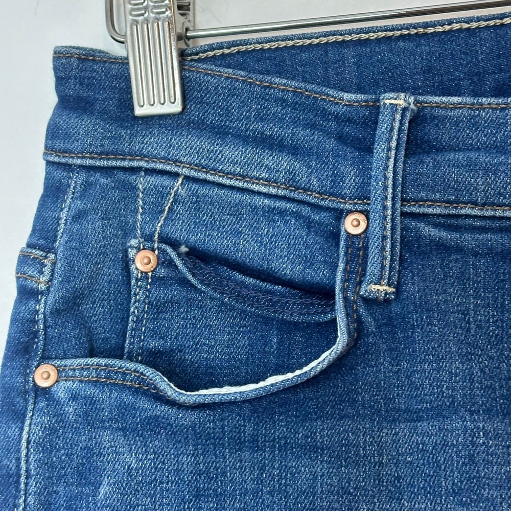 MOTHER The Super Stunner Ankle Skinny Jeans Button Fly Heart Size 27 Denim - Picture 7 of 16